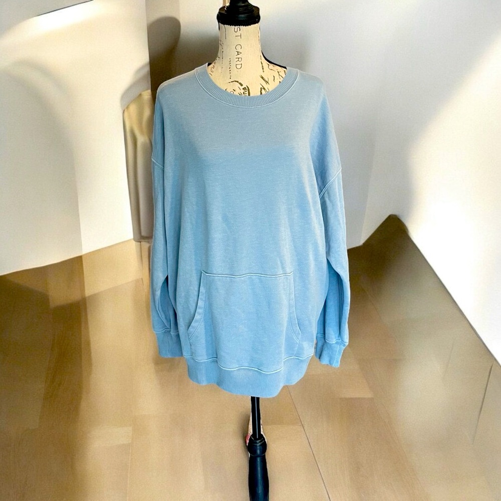 AMERICAN EAGLE JEGGING FIT SWEATSHIRT WOMENS SZ XS BABY BLUE